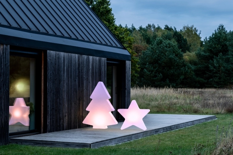 Choinka oraz gwiazda LED dekoracja świąteczna Monumo RGB
